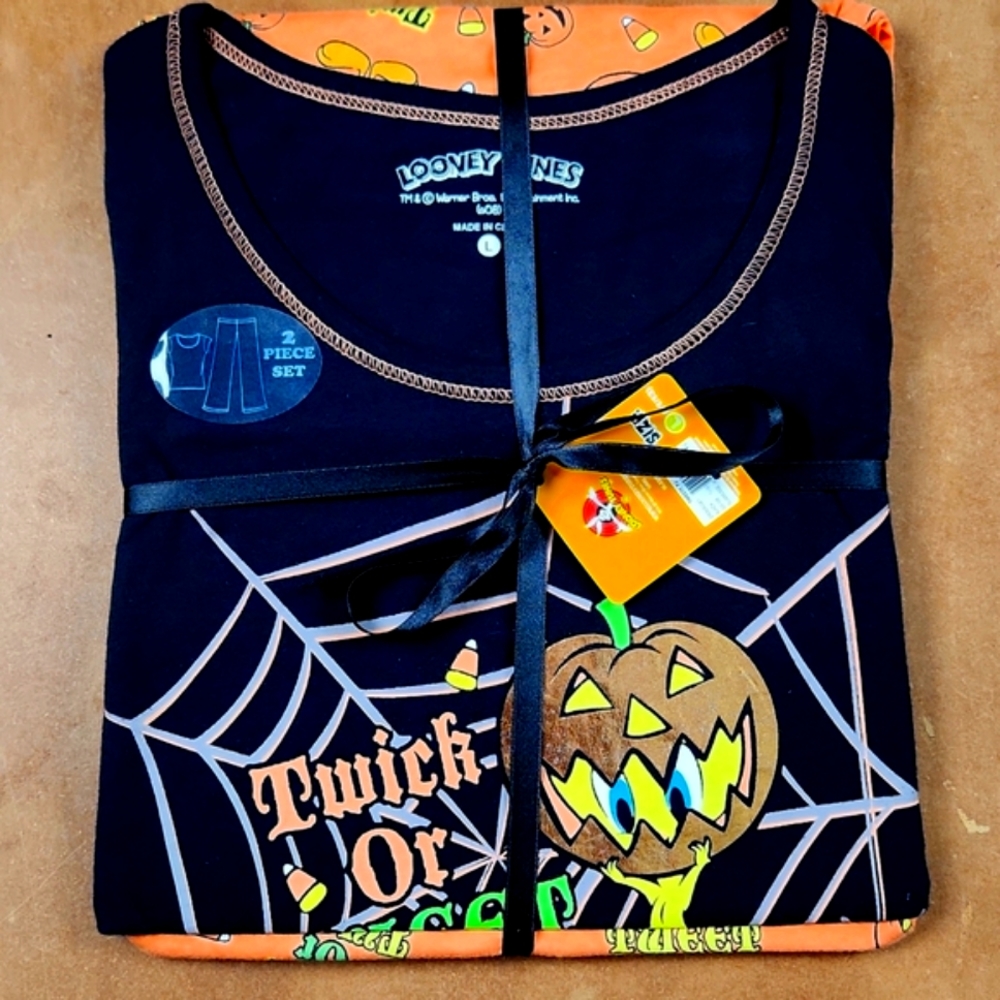 Looney Tunes Tweety Bird Halloween 2 Piece Large 11/13 Pajamas